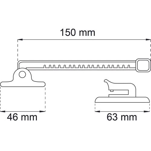 Fönsterhållare 55 Utåtgående Vit