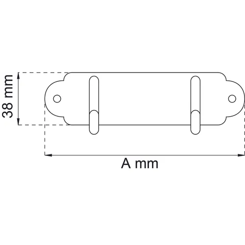 Handdukshängare 1804 2 krokar, Vit