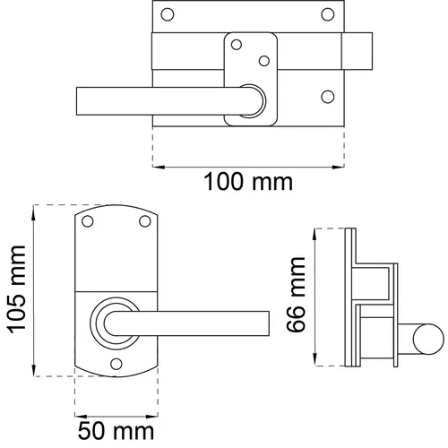 AD-lås 2440 Höger, Svart