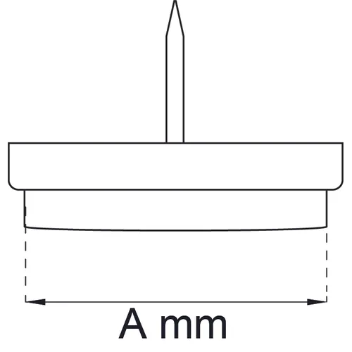 Golvskydd plast m. spik 26 mm, 8-pack