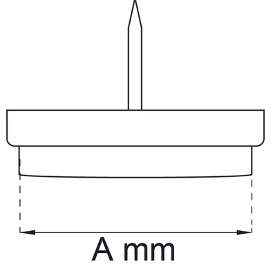 Golvskydd plast m. spik 26 mm, 8-pack