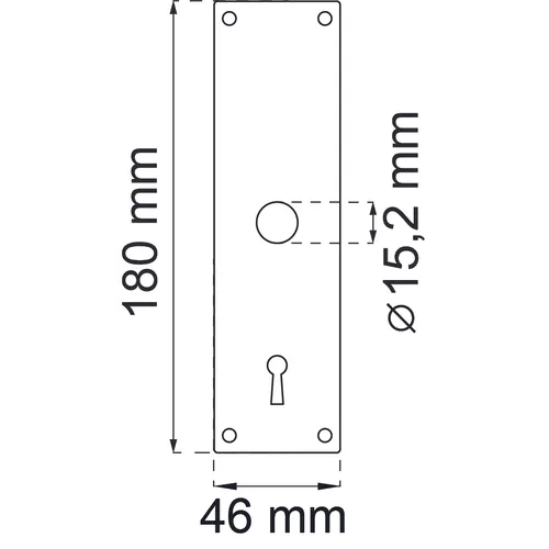 Långskylt 5 46x180 mm, Nickel