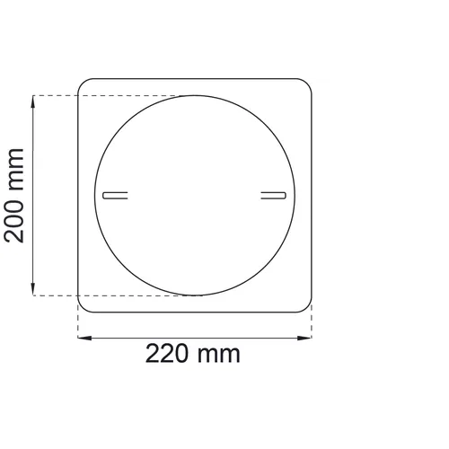 Tallriksventil 285 200 mm, Vit