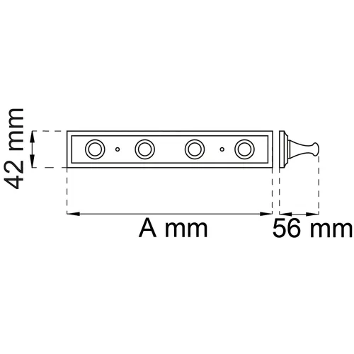 Handdukshängare 775 4 krokar, Vit