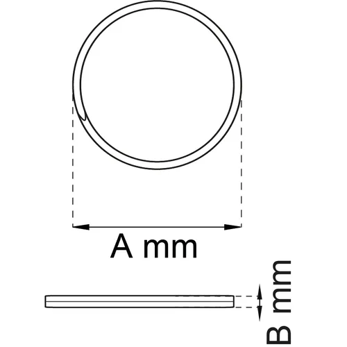 Nyckelring 1269 25+30 mm, Nickel, 4-pack