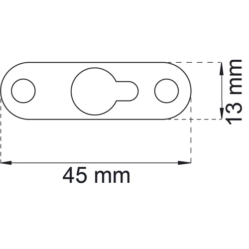Hängbleck 45x13 mm, FZB, 4-pack