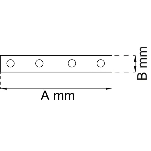 Skarvjärn 100x20 mm, FZB, 2-pack