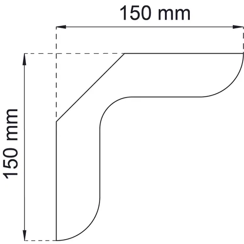 Fönsterbänkskonsol allmoge furu 150 mm, Vit