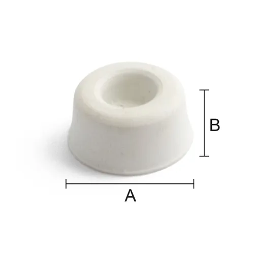 Gummibuffert 20 mm, Vit, 5-pack