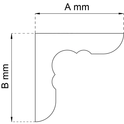 Konsol allmoge furu 150 mm, Vit