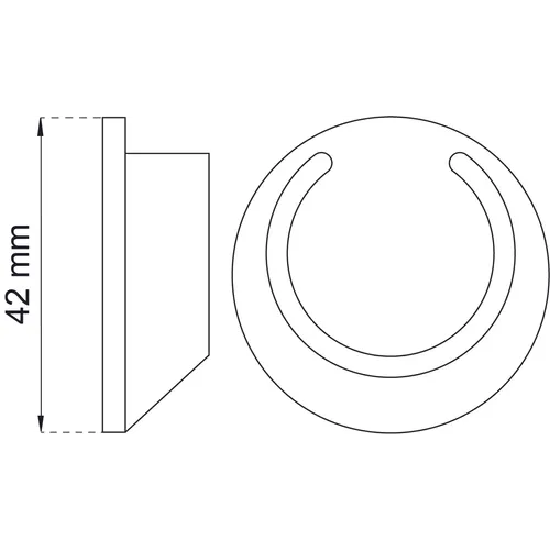 Rörhållare/sidfäste plast Vit