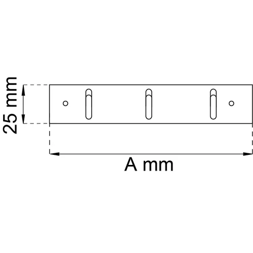 Handdukshängare 123 Nickel 170 mm, 3 krokar