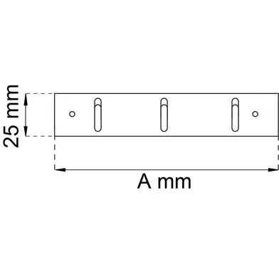 Handdukshängare 123 Nickel 170 mm, 3 krokar