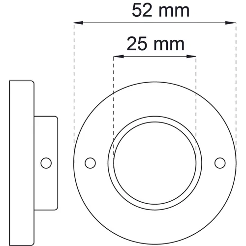 Rörhållare/sidfäste Vit, 2-pack