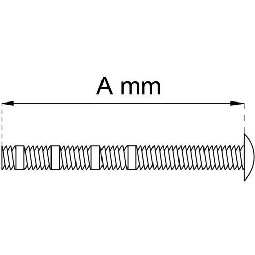 Skruv M4-40 mm, m. klippspår