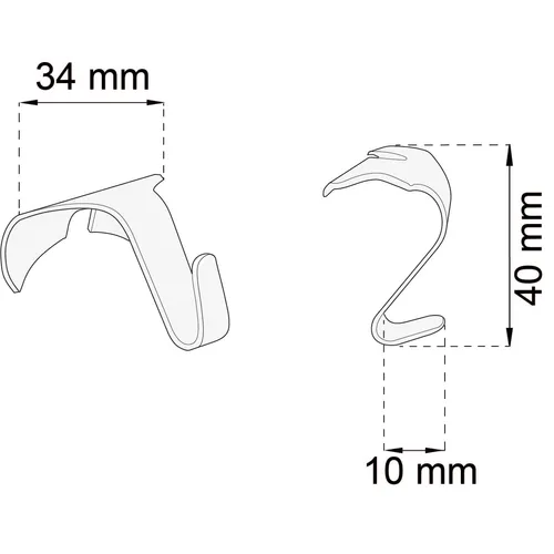 Tavellistkrok 1806 Vit, 2-pack