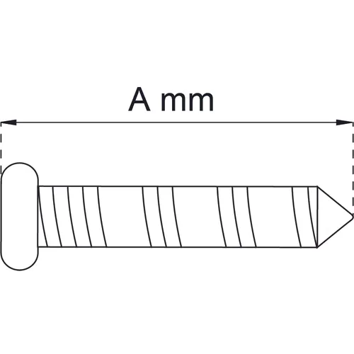 Cylinderskruv 3 63 mm, FZB, klippbar