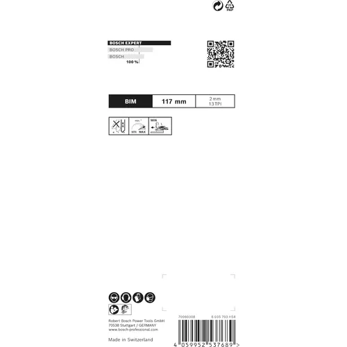 Sticksågblad T 308 BF Hårdträ 117 mm, 5-pack