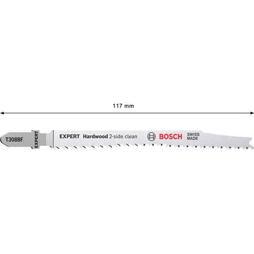 Sticksågblad T 308 BF Hårdträ 117 mm, 5-pack