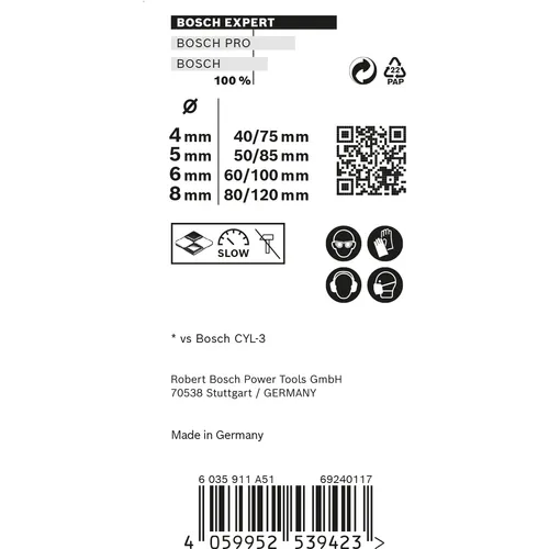 Borrset MultiConstruction CYL-9 4 delar, 4-8 mm