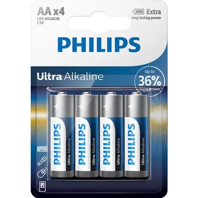 Alkaliska batterier Ultra AA/LR6, 4-pack
