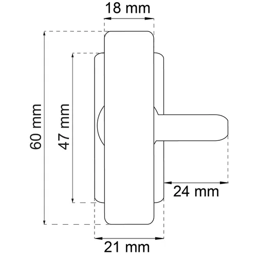 Fönstervred 250 Förnicklad mässing, m. skruv