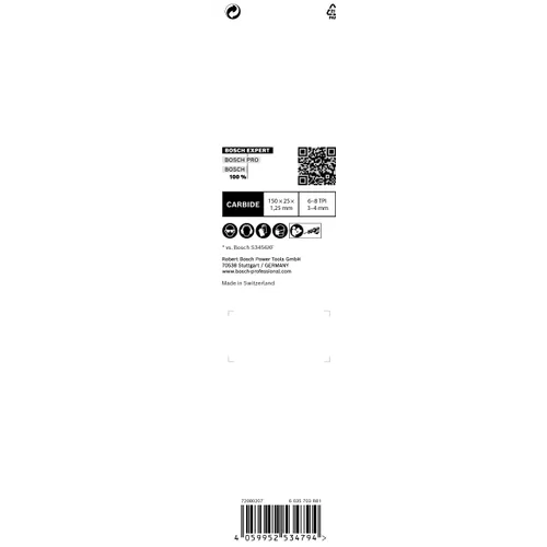 Tigersågblad S 956 XHM Trä/Metall 150 mm