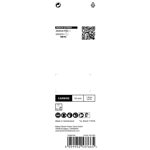 Sticksågblad T 128 BHM Laminat 92 mm,  3-pack