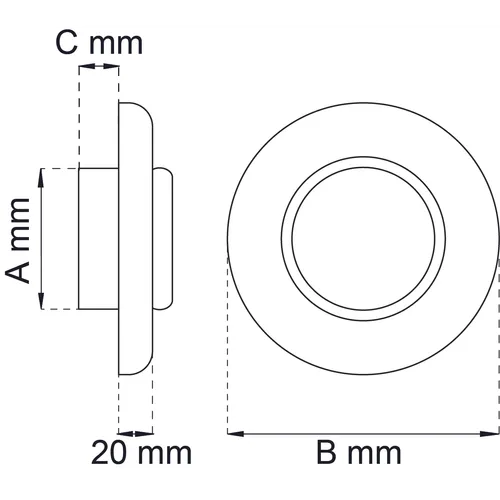 Frånluftsventil 1200 160 mm, Vit