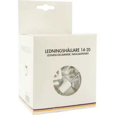 Ledningshållare rund Vit 14-20 mm, 100-pack