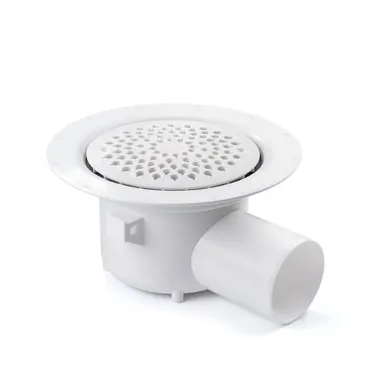 Golvbrunn Brage  Ø75x150 mm, Bottenutlopp, Vit