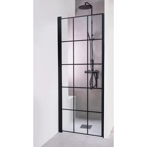 Nischdörr Lusso black chess rak 80 med handtag 2