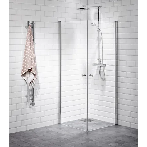 Duschhörna Lusso rak 90x90 klarglas