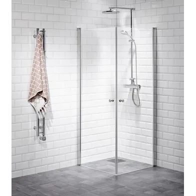 Duschhörna Lusso rak 90x90 klarglas