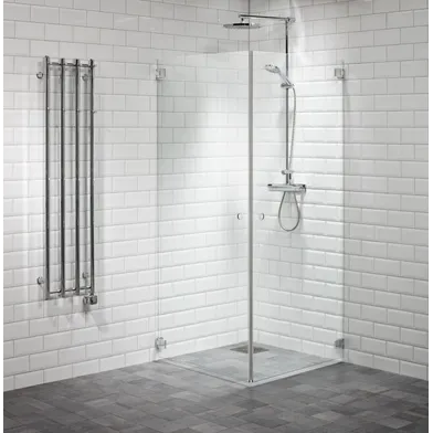 Duschhörna Capo rak 90x90 klar/krom