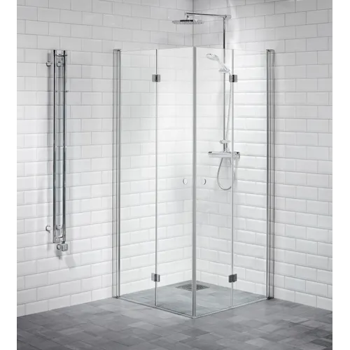 Duschhörna Lusso vikdörrar 90x90 klarglas