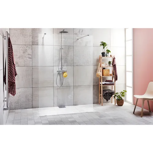 Skärmvägg Luxor fristående 116 cm 8 mm timeless vit