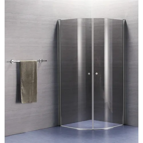 Duschhörna Lusso svängd 80x90 gråton