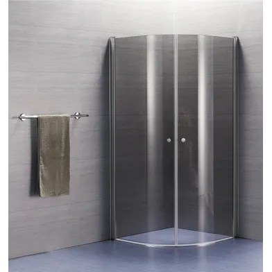 Duschhörna Lusso svängd 80x90 gråton