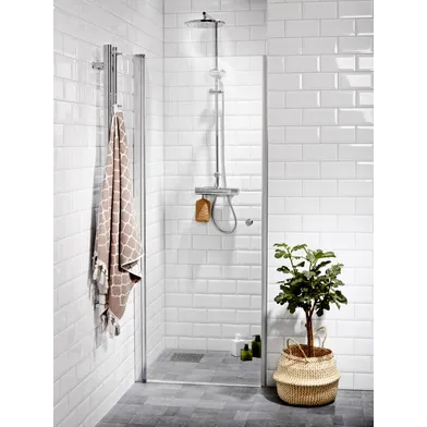 Nischdörr Lusso rak 80 klarglas