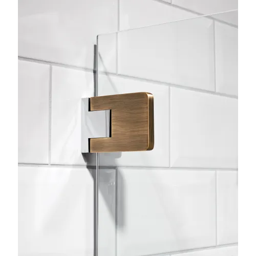 Duschhörna Capo rak 80x80 klar/brons