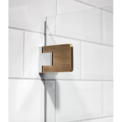 Duschhörna Capo rak 80x80 klar/brons