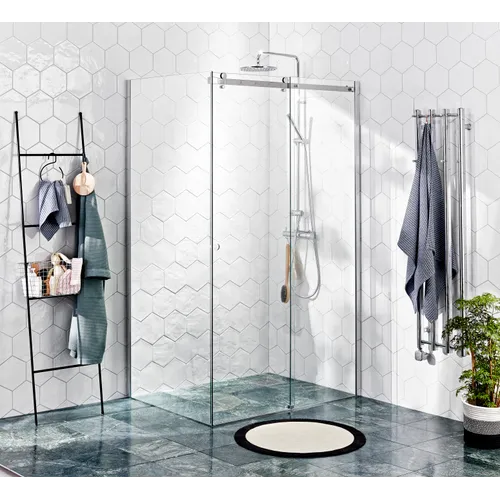 Duschhörna Lusso rak 70x90 klarglas