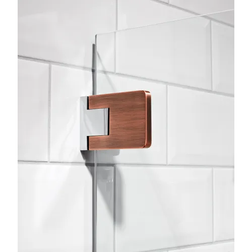 Duschvägg Capo 90 6mm klar/koppar