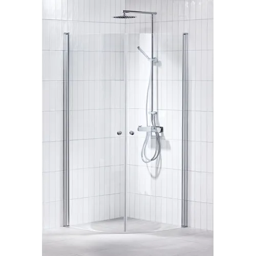 Duschhörna Lusso svängd 80x90 klarglas
