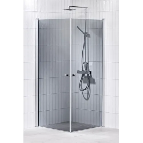 Duschhörna Lusso rak 70x90 gråton