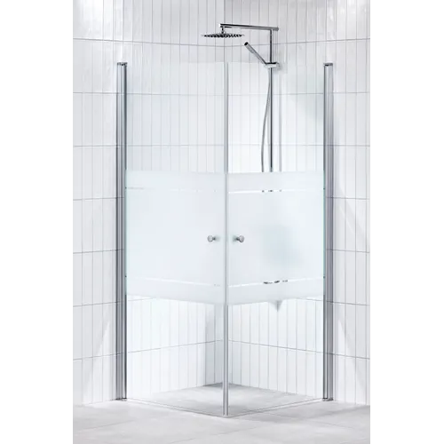 Duschhörna Lusso rak 80x80 halvfrost