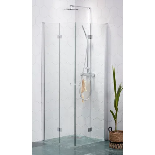 Duschhörna Lusso vikdörrar 90x90 klarglas