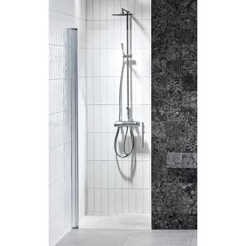 Nischdörr Lusso med handtag 2, rak 80 klarglas