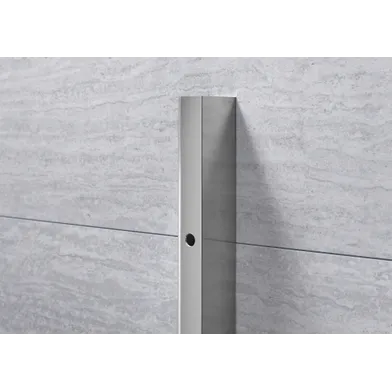 Rörbreddningsprofil Lusso1 skärmvägg 38 mm krom